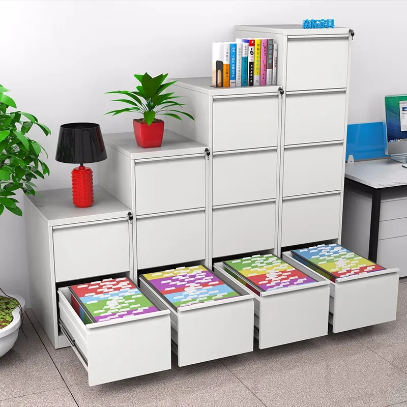 Staff office filing cabinet, iron sheet information cabinet A4FC hanging fishing drawer cabinet, vertical file, four bucket