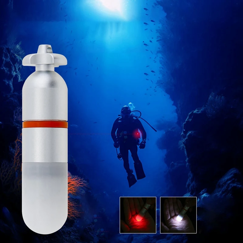 Elos-dive Strobe Beacon Tauch signal Licht Mini Unterwasser 150m Scuba Tank Licht LED Nacht tauchen blinkendes Markierung licht