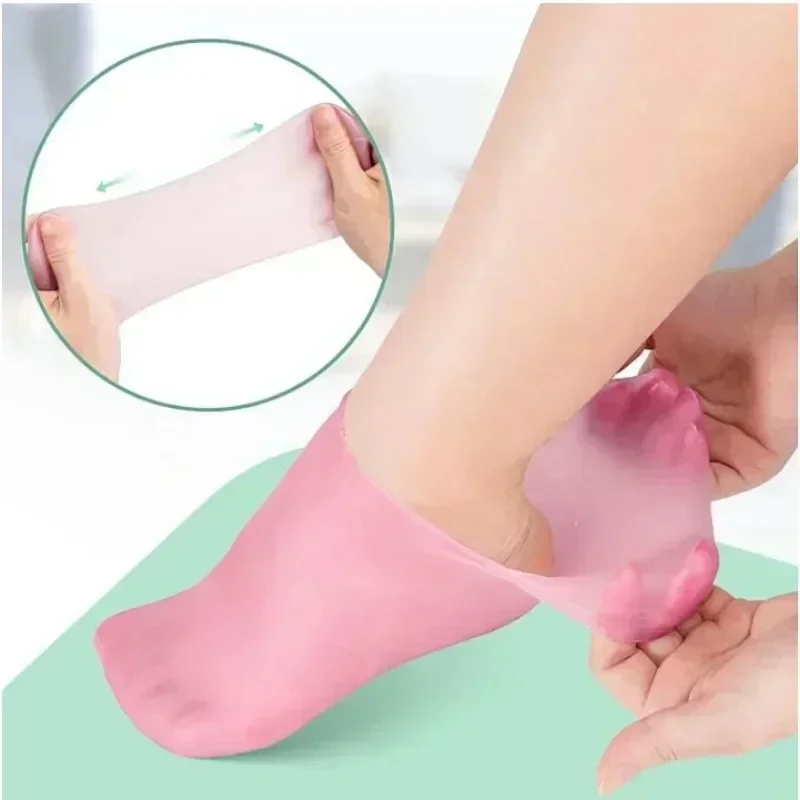 Sdotter Silicone Moisturizing Foot Socks for Dry Cracked Feet Foot Care Socks Spa Pedicure Socks Massage Dead Skin Remove Foot C