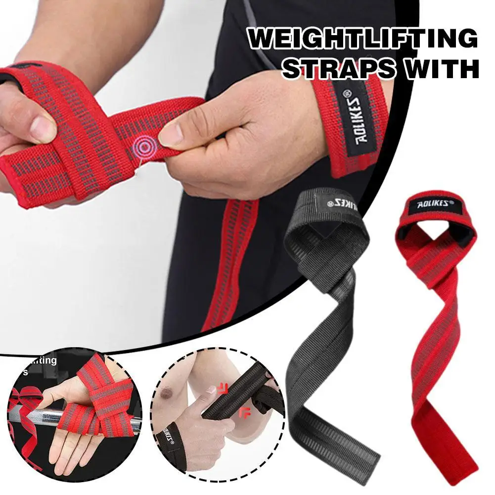 Gym Lifting Straps Deadlift Fitness Gloves Weight Lifting Grips Hand Wrist Belt Support Straps Training Powerlifting Anti-s