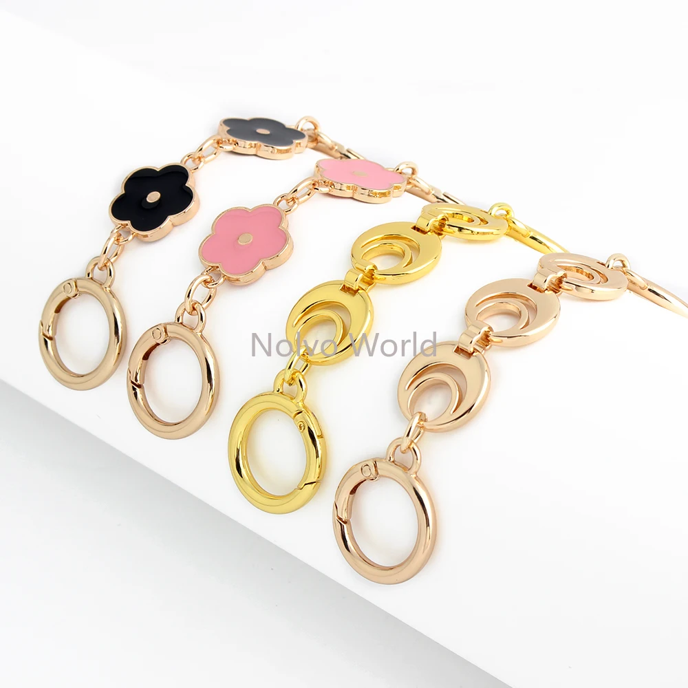 4/10/20PCS 12.5-13cm Moon/Flower Shape Extension Chain Metal Purse Chain Strap Handbag Handles For DIY Shoulder Bags Accessories