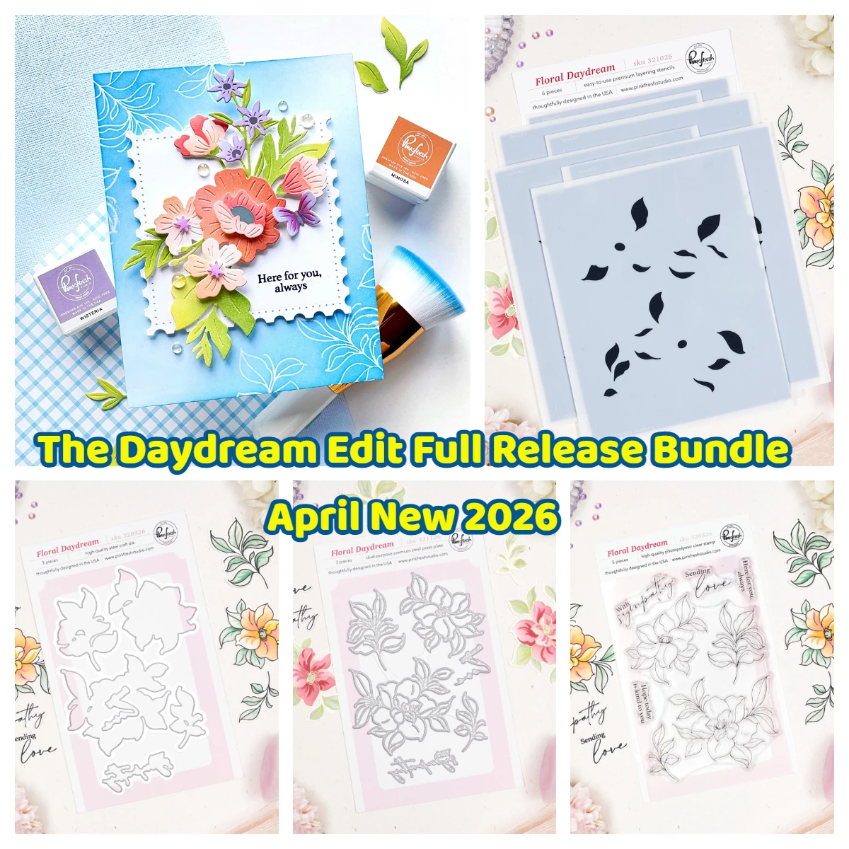

Floral Daydream Clear Stamps Metal Cutting Dies Stencil Hot Foil DIY Scrapbooking Card Paper Handmade 2026 New Holiday Molds