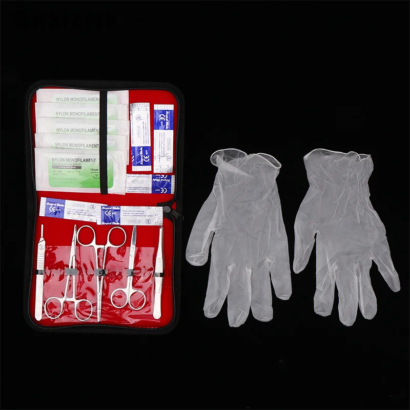 Dental Surgical Suture Training Kit Suture Practice Model Training Pad Scissors Tool Teaching Equipment Skin Operate Kit