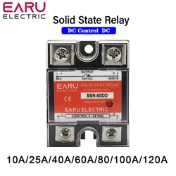 SSR-25DD SSR-40DD SSR 10A 60A  80A 100A Single Phase Solid State Relay Module DC 3-32V Input DC 5-60V Output Voltage Transformer