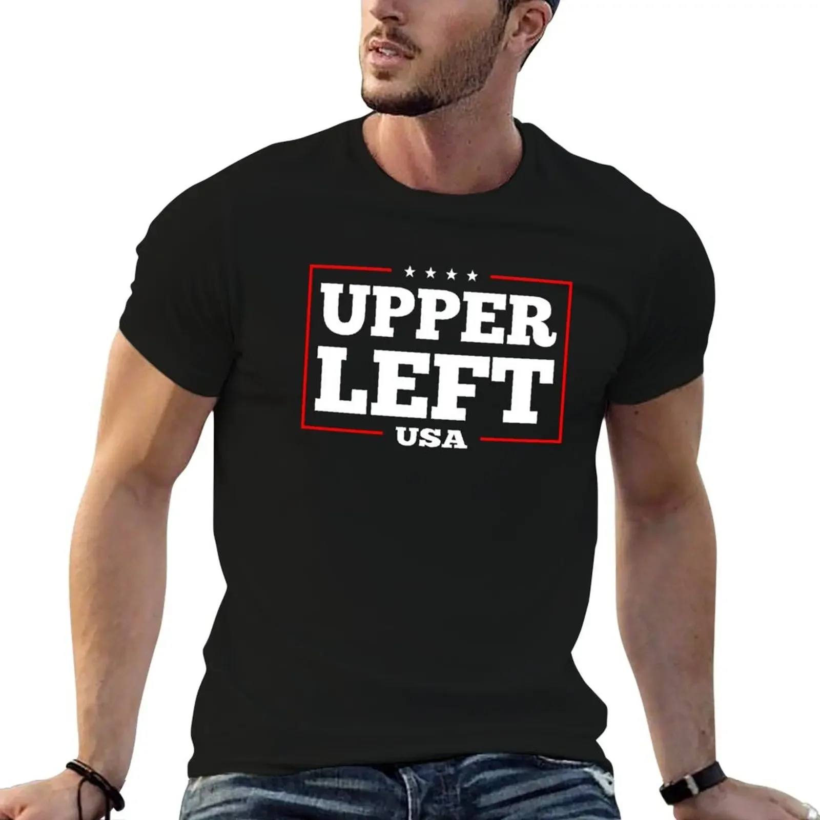 

Upper Left USA T-Shirt oversized t shirt cute tops clothing for men