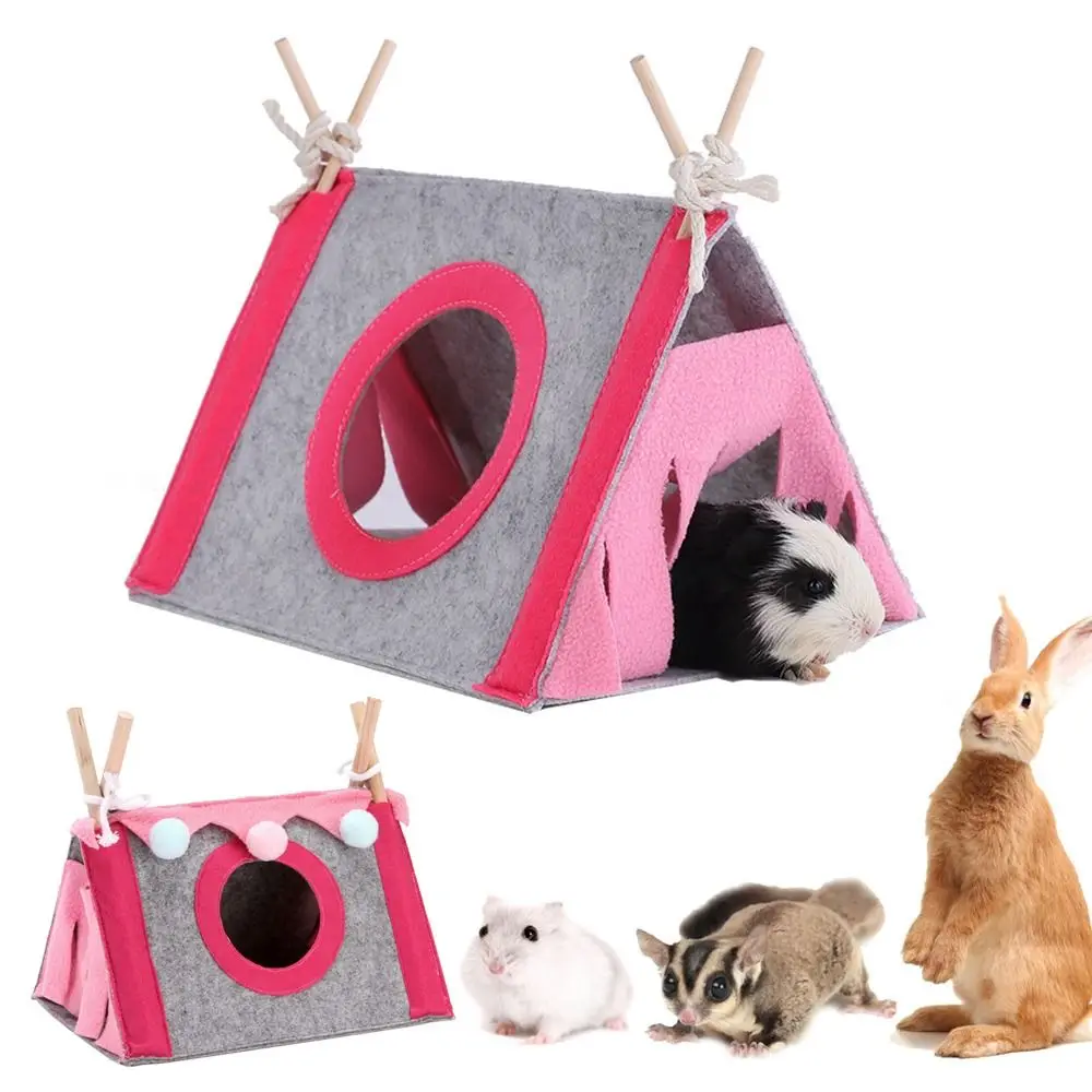 Felt Tent Hideout Cage Animal Tunnel House Hamster Cage Hamster House Rabbit Nest Small Pet Nest