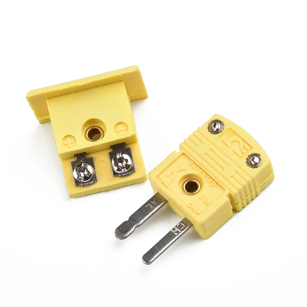 Yellow Thermocouple Socket Shell Adaptor Mini Thermometer K-Type Miniature Panel Alloy Aluminum Yellow Thermocouple