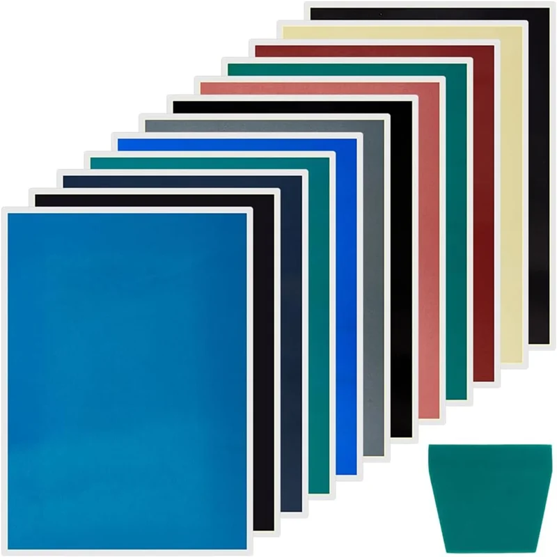 

YWDZ-12 Цветная маркерная бумага для гравировки, цветная бумага для маркеров со скребком для резки и гравировки металлического стекла