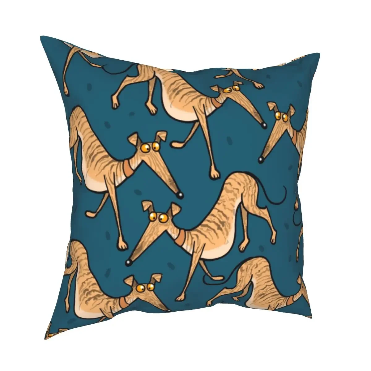 غطاء وسادة بنمط مطبوع عليه فن تجريدي إسكندنافي مع طباعة قطيفة قصيرة لتزيين أريكة غرفة المعيشة