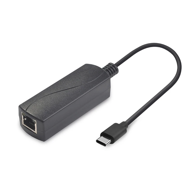Гигабитный преобразователь PoE в USB C для смартфона, планшета, адаптер USB C в Ethernet, адаптер Gigabit Ethernet 10/100/1000