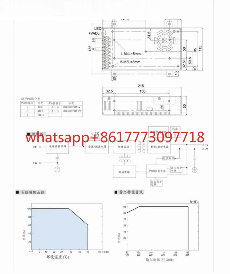قابل للتعديل إمدادات الطاقة 0-300V1.6A 480W قابل للتعديل ينظم تيار مستمر تحويل التيار الكهربائي HJS-480-0-300 #6