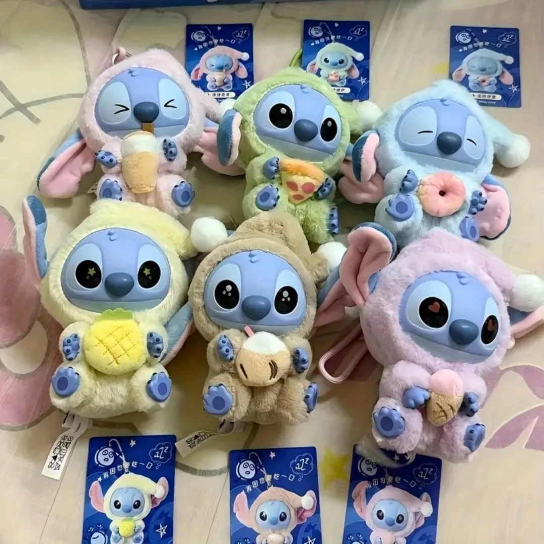 Caja ciega de punto de Disney para dormir, serie Snack, colgante de coche, muñeca bonita, caja misteriosa, muñeco de peluche, regalo de fiesta sorpresa, decoración del hogar