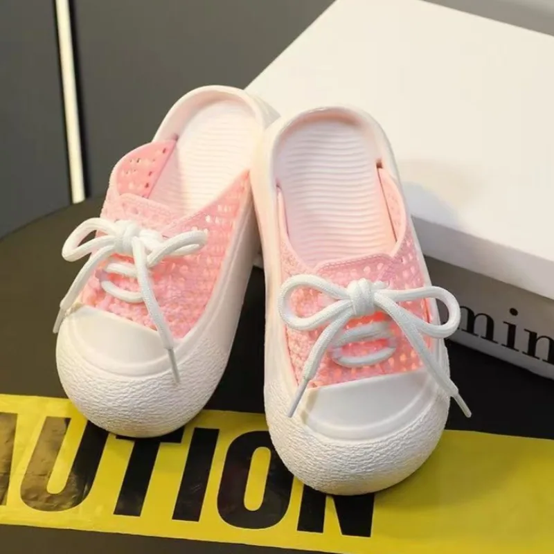 Childrens and Baby Summer Sandals Lightweight Breathable Non-Slip Closed-Toe Flat Soft Sole Outdoor Versatile Fashionable