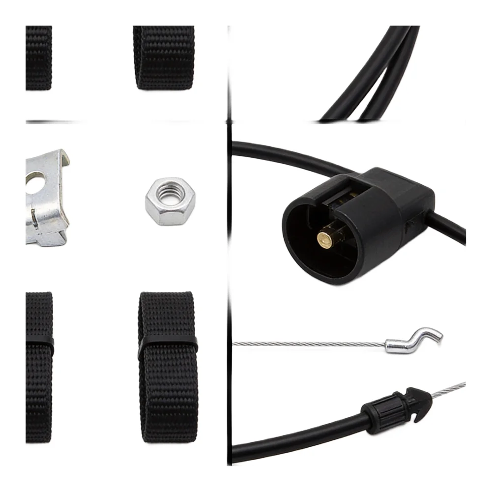 Lawn Mower Accessory Engine Stop Cable 22 Inch Lawn Mower Cable High-Strength Steel Wire Rubber Construction Secure Fitting