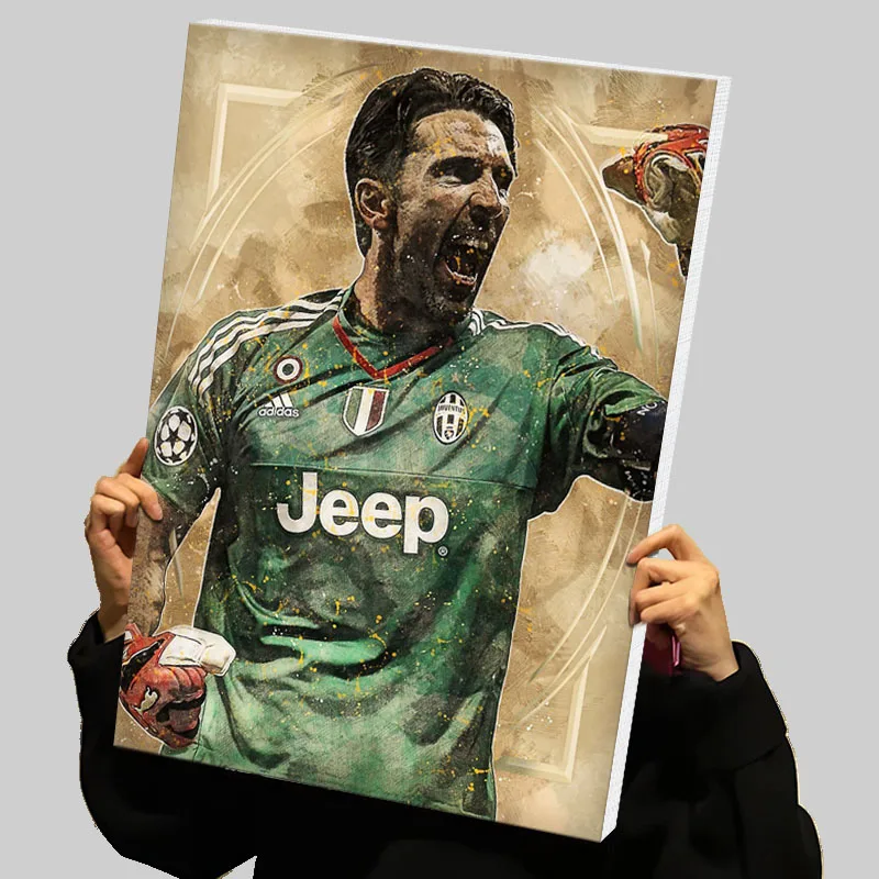 Gianluigi buffon imprime cartaz jogador de futebol personalizado pintura em tela arte da parede estética decoração do quarto decorações para casa
