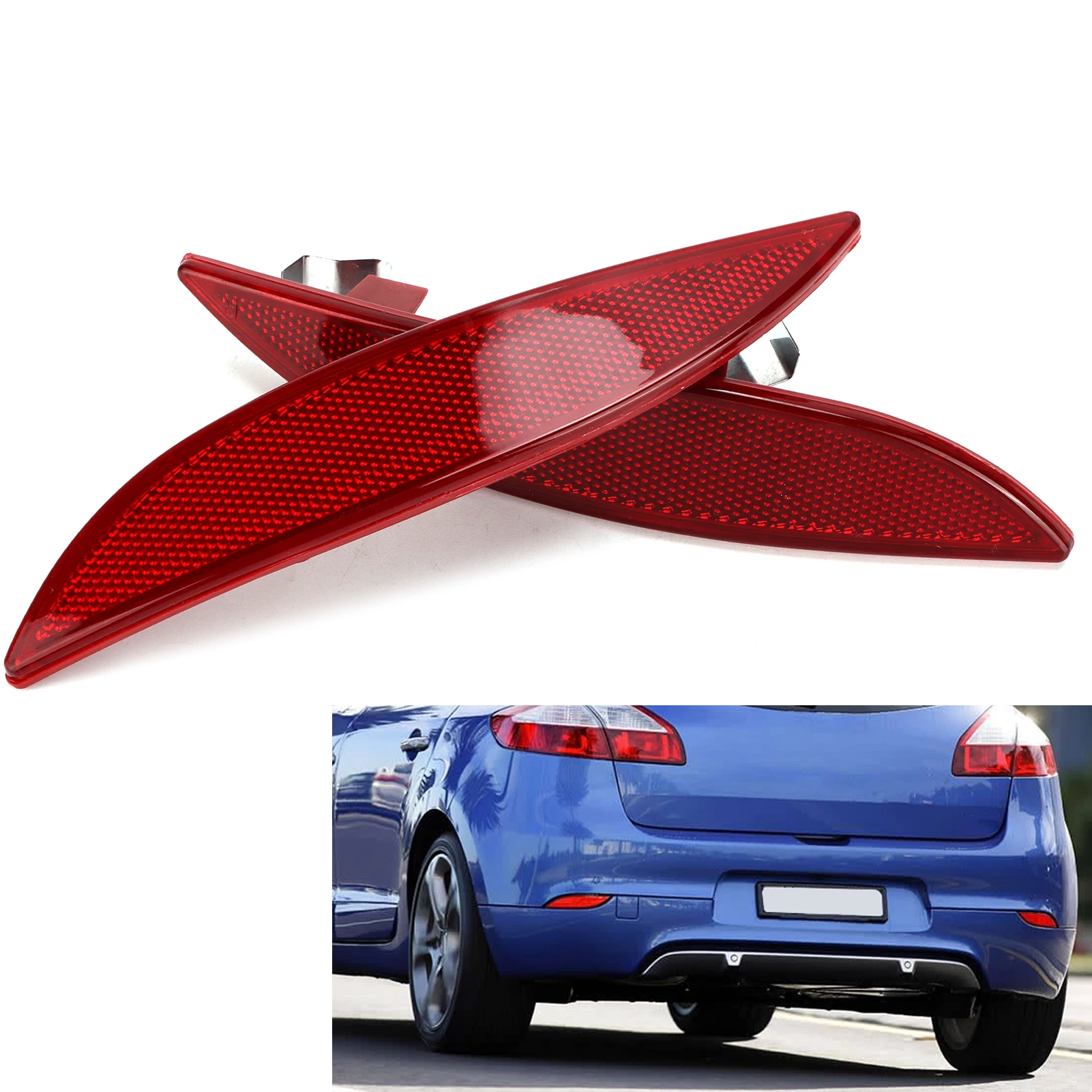 

1 Pair Rear Bumper Reflectors 265650004R Parts Replacement for III Fluence Rear Bumper Reflector 265600004R Car Accessory