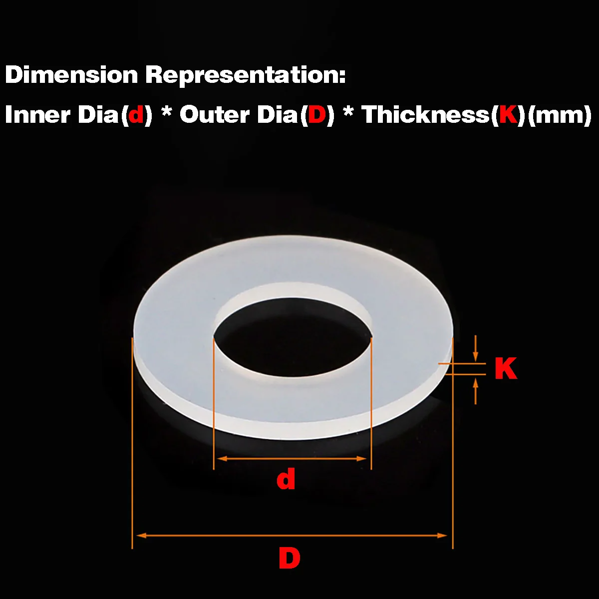 

High Temperature Resistant Soft Silicone Gasket/Round Plastic Gasket/Waterproof Damping Sealant Gasket M3M4M5M6M8M10M12