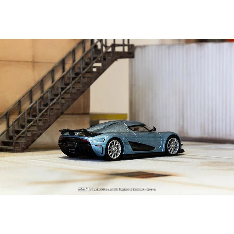 PreSale TW Regera Light Blue Metallic 1:64 Diecast Car Model Collection Miniature Toy Tarmac Works