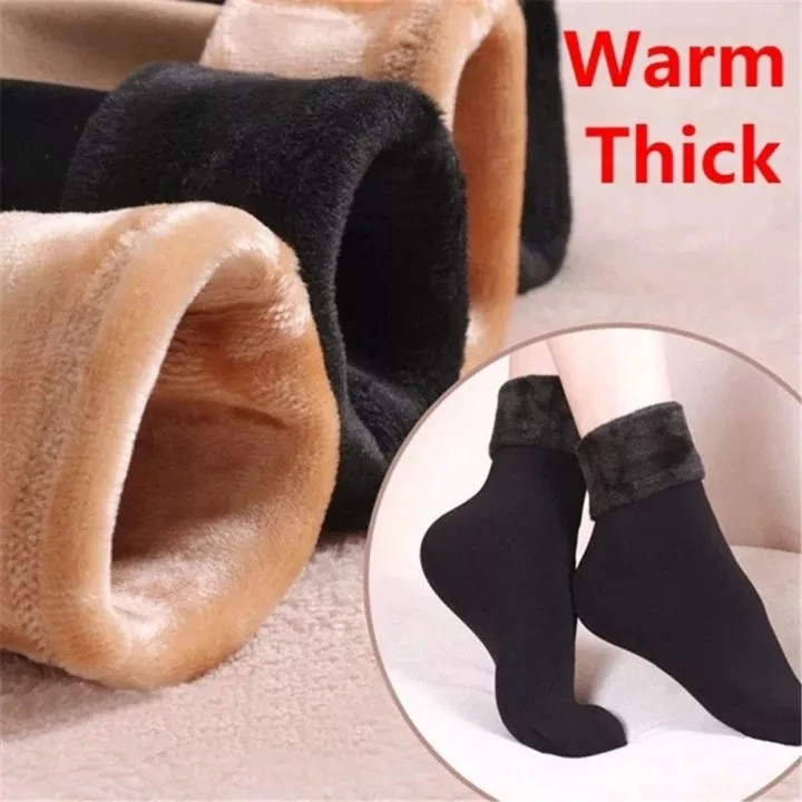 Women Super Warm Socks Winter Boots Thermal Wool Sock Thicken Velvet Socks Fleece Socks Set Men Lined Socks Home Floor Stocking