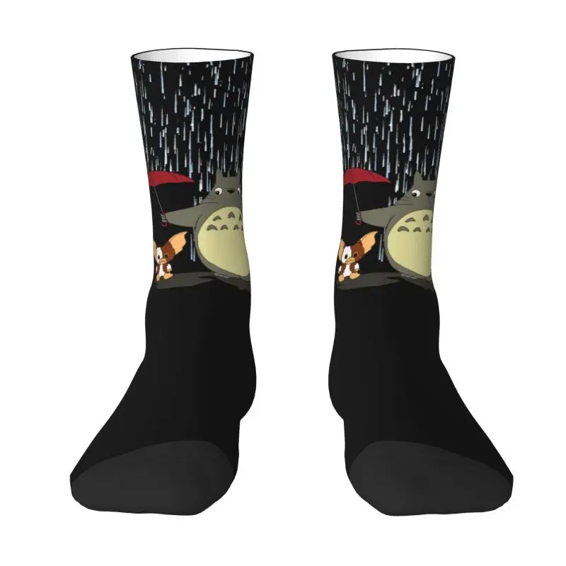 Custom Fun Printed Retro Gremlins Mogwai And Totoro Socks for Women Men Stretch Summer Autumn Winter Gizmo Monster  Socks