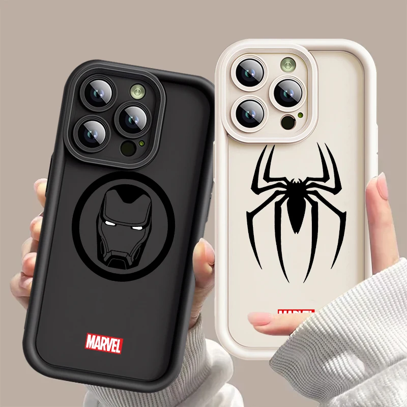 Marvel SpiderMan IronMan LOGO Case for Oppo A55 A58 A72 A76 A17k A18 A31 A35 A11 A15 A57 A17 A16 A54 A78 Soft Phone Cover