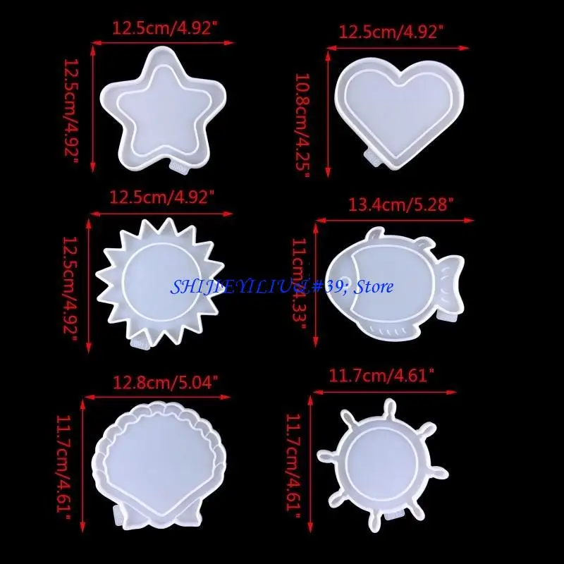 E21F 1 قطعة/6 قطعة إطار صورة الحب ديكور سيليكون قالب قلادة مناسب للحرف اليدوية #6