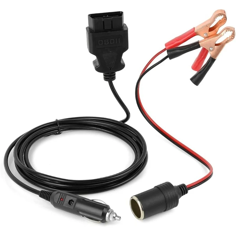 

OBDII Vehicle Emergency Power Supply Cord Car Diagnostic Cable Memory Saver 12V