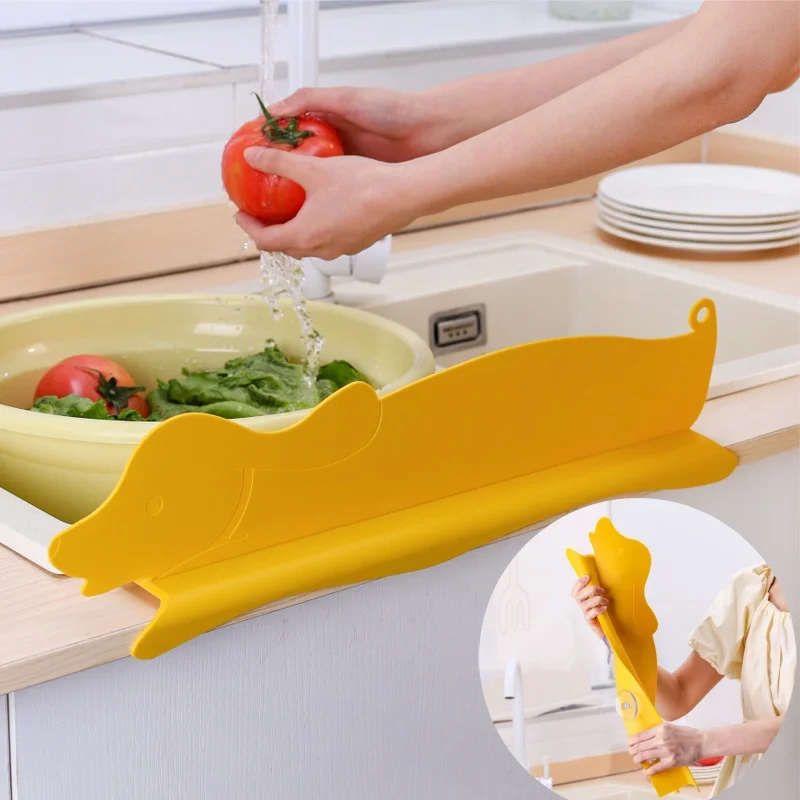 ครัวเรือนดูดถ้วยกันน้ํา Partition ซิลิโคน Water Stopper ครัวล้างจาน,ชาม Splashproof Partition เครื่องมือห้องครัว