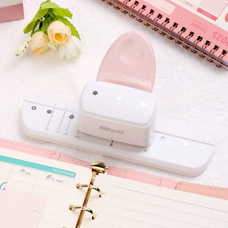 3穴丸型パンチ/5穴角型パンチ、手作り工具、DIY製本用品、ノートや日記の製本用