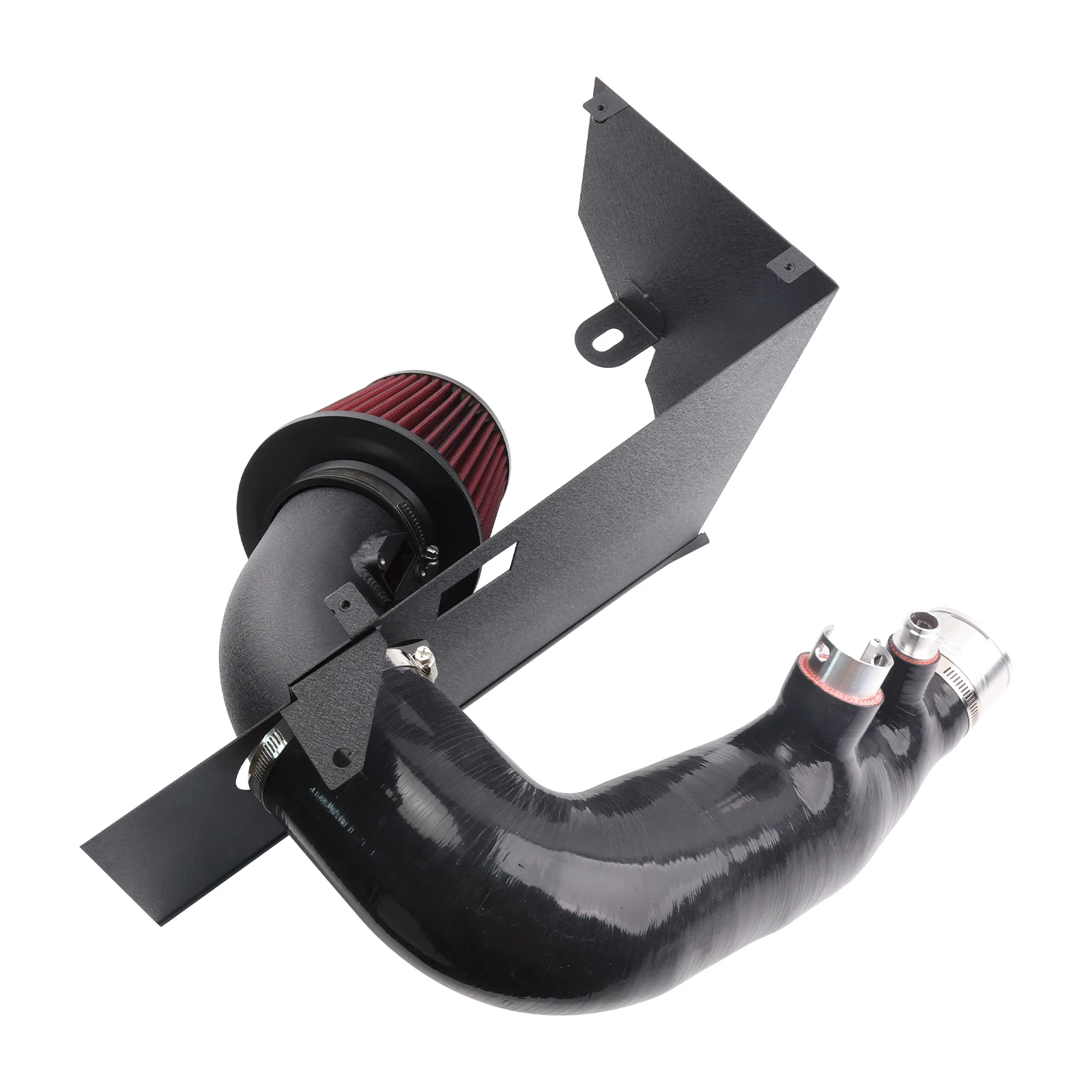 Black Cold Air Intake Kit For 2019-2022 BMW 320I 330I G20 G21 2.0L L4 B48 Engine Turbo inlet pipe view 4