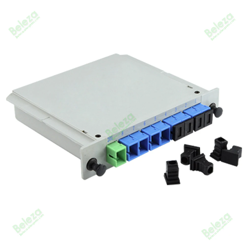 Cassette 1x8 PLC Insertion Type SC APC UPC Fiber Optic Splitter Optic FTTH Splitter Box fast Shipping