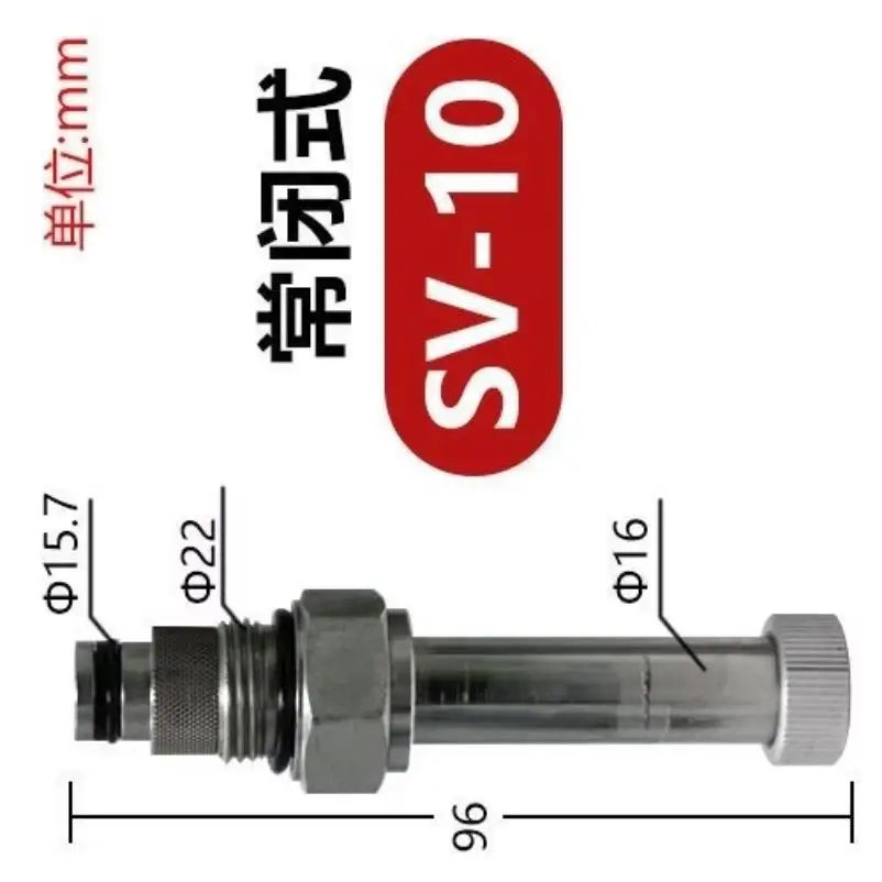 2026    SV10-20 Normally Closed Hydraulic LSV-10-NCP Threaded One-way Pressure-maintaining Reversing Opening and Closing Valve