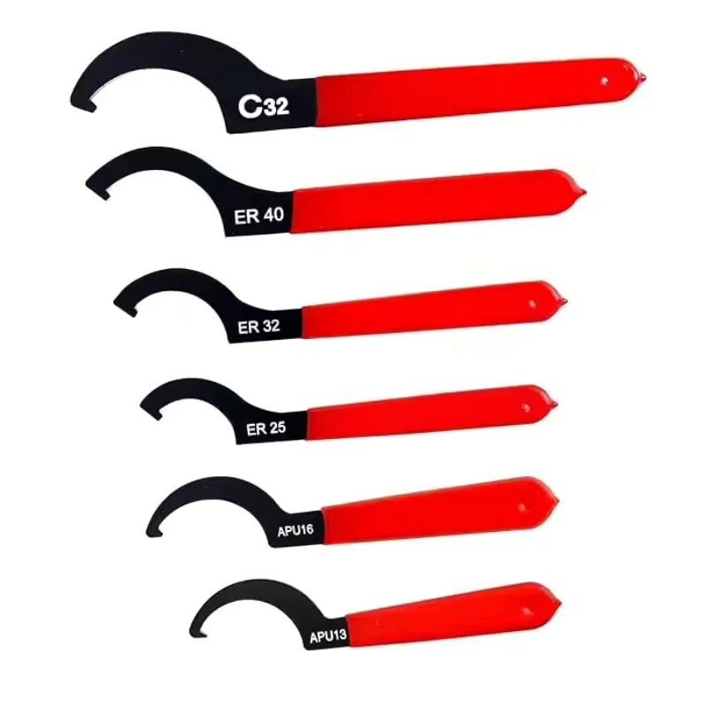 6PCS Coilover Spanner Wrench Set, Coilover Wrench, C-Shape Spanner Wrench, Shock Spanner Hook Wrench Tools