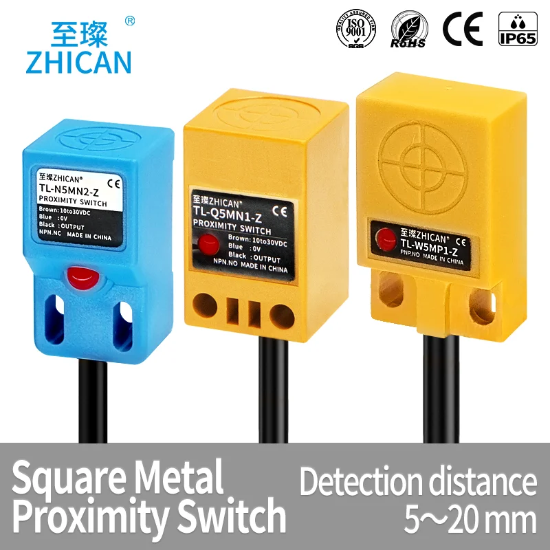 

Square proximity switch metal induction TL-Q5MC1 DC three-wire NPN normally open PNP normally closed magnetic sensor