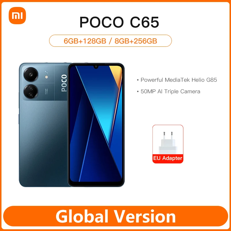 POCO C65 Global Version 6GB 128GB/8GB 256GB MediaTek Helio G85 6.74\