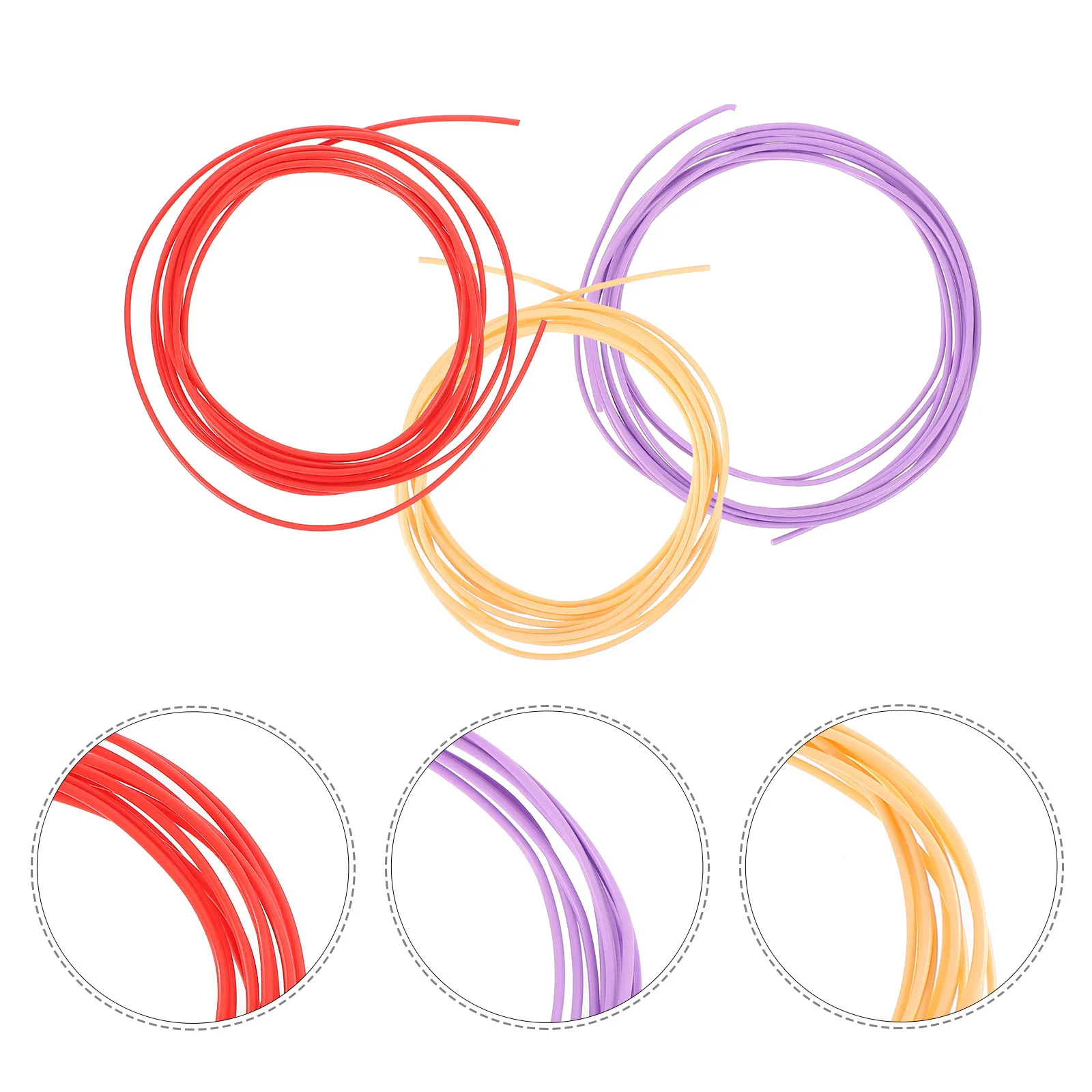 

1 шт., 3 рулона гибкого филамента PCL 1,75 мм для 3D-ручек, сменные картриджи, прочные, портативные, легкие, для 3D-принтеров