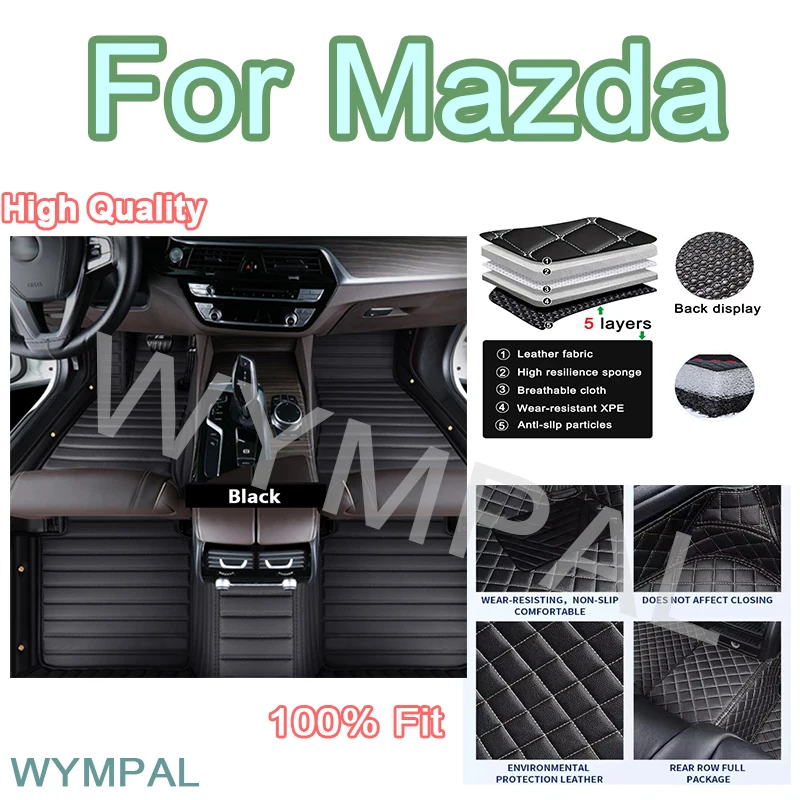 

Роскошные автомобильные коврики на заказ для Mazda 3 Axela Cx-5 BT-50 Mazda 5 CX-5 CX-9 CX-8 CX-7 Mazda 2 Mazda 6 аксессуары внутренние колодки