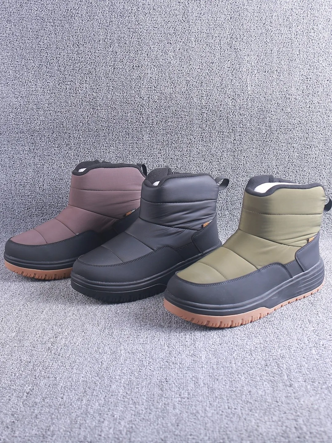 

Warm Wool Snow Boots Winter Outdoor Thi Bot Anti-Cold Thermal Cotton oes Waterproof Nylon Upper Wear-Resistant Rubber
