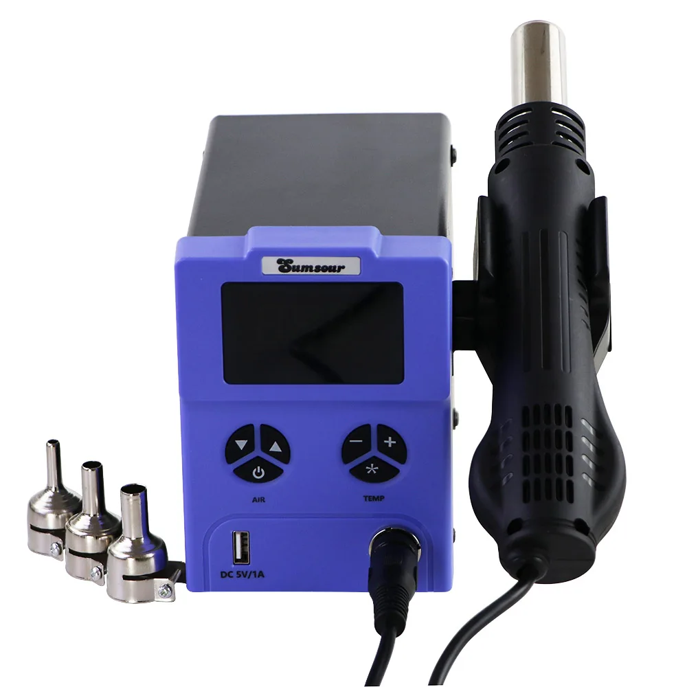 New 868D Soldering Station 700W LCD Digital Display 220V/110V SMD Rework Hot Air Gun With USB Interface Soldering Repair Tool