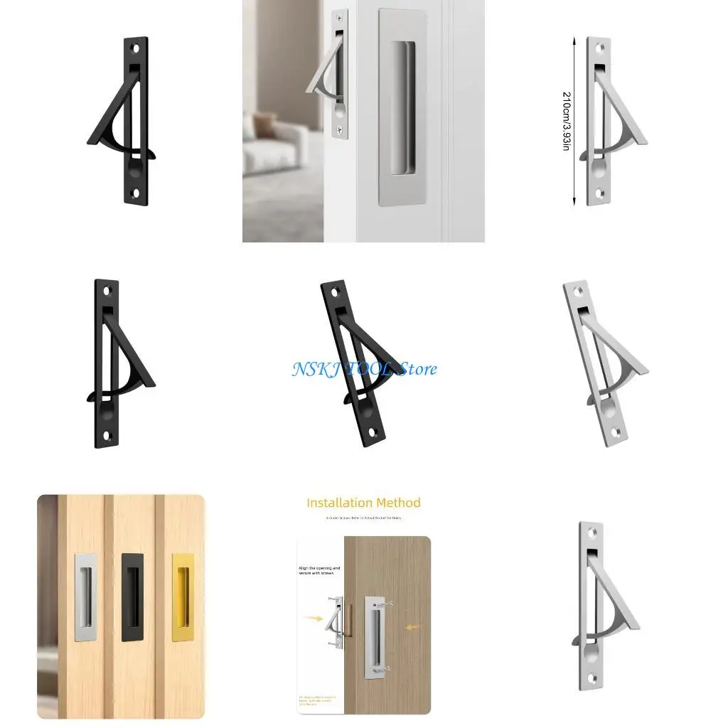 

L8RC Stainless Steel Sliding Door Handle Concealed Cabinet pull Recessed Door Handle