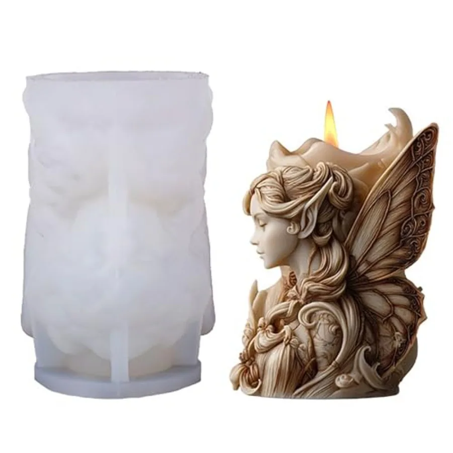 Angel Silicone 3D Flower and Rose Mold - Peony and Candle Making Molds for Resin, Clay and Soap Craft Supplies view 3