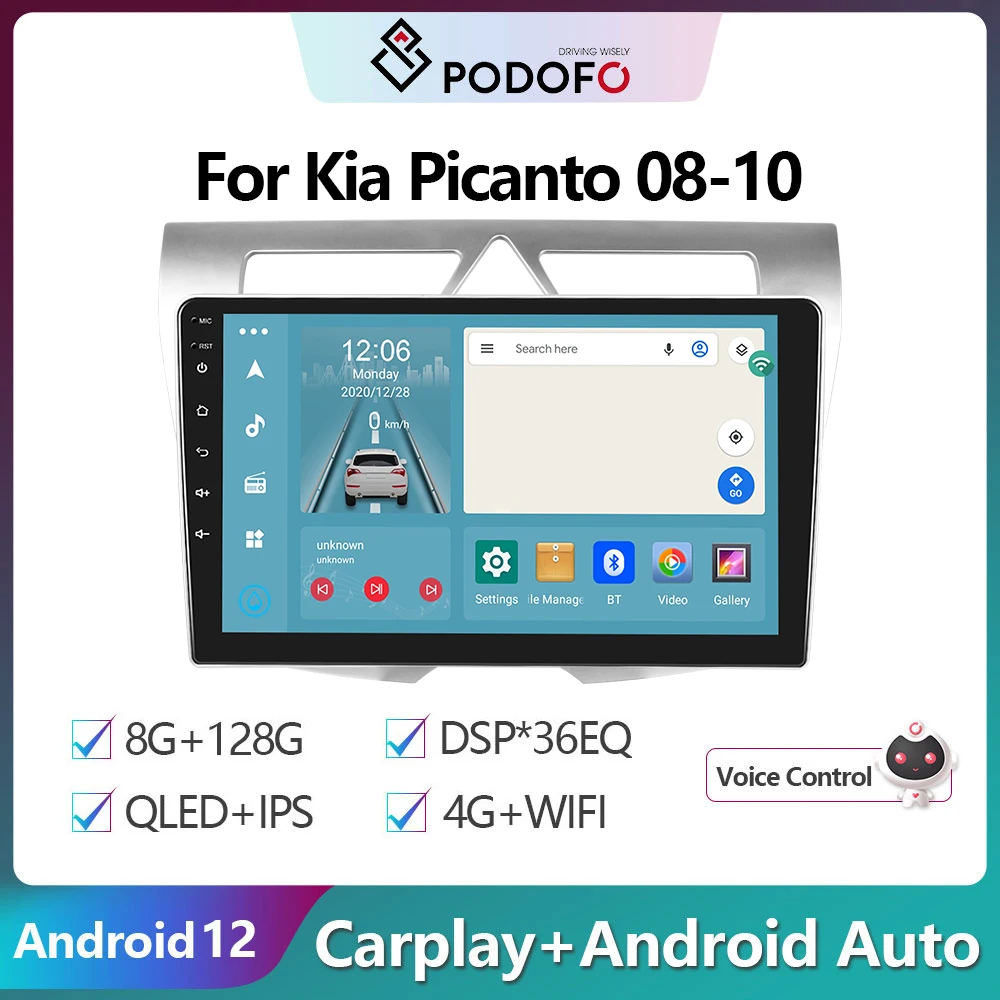 

Podofo Car Radio 2Din Android Stereo For Kia Morning Picanto 2008-2010 WIFI GPS Navigation Multimedia Player Head Unit Autoradio