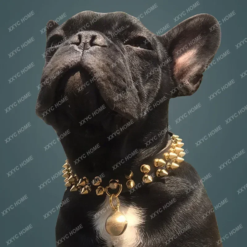 Small-large Dog Collar Rivet Leather Pet  Doberman Greyhound French Bulldog Collar Dogs Accessories Perro