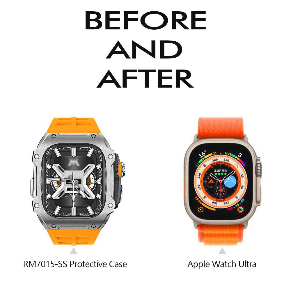 Per Apple Watch 49mm comodo Kit Mod di modifica accessori intarsiati di lusso Suit Fashion Series si applica alla serie Ultra 2