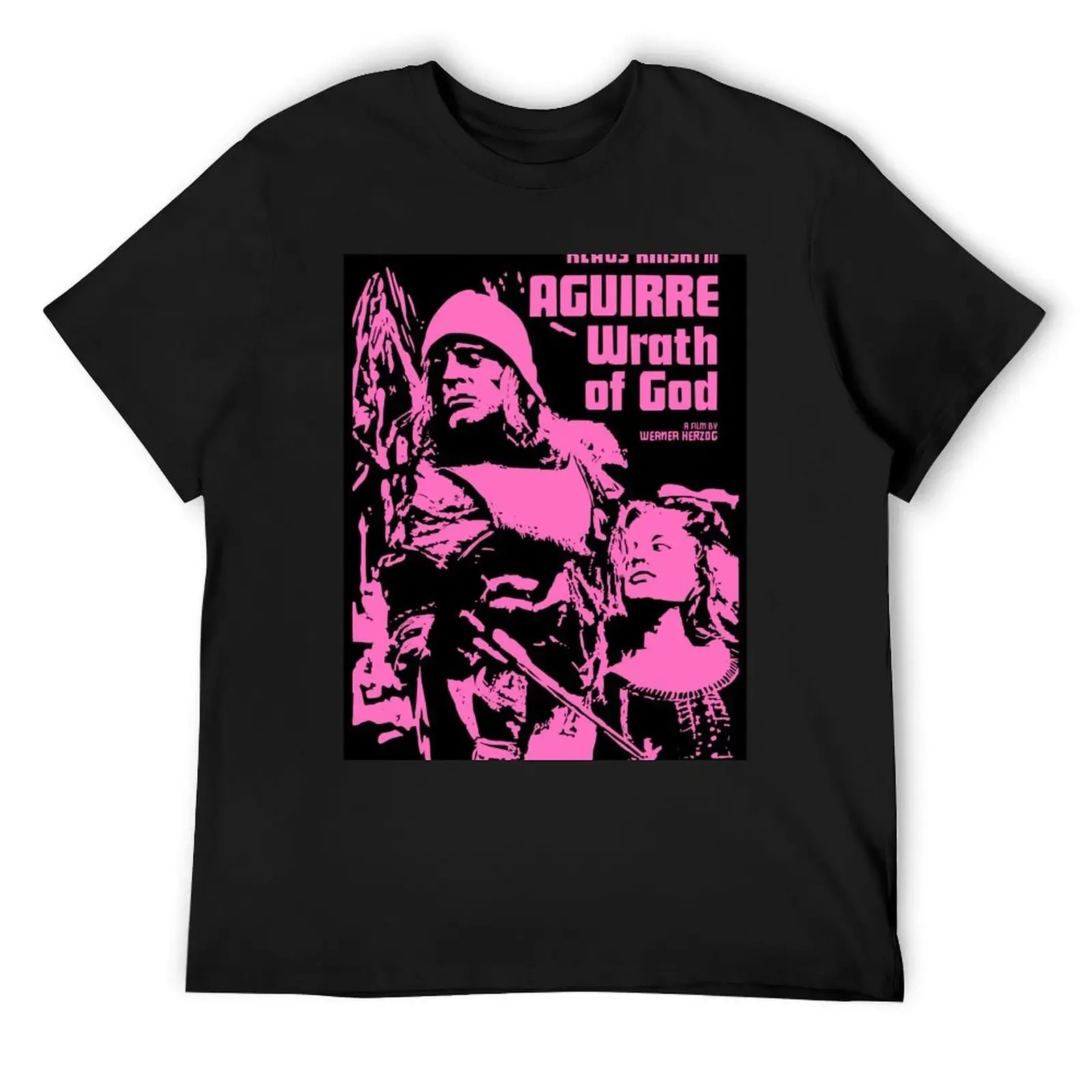 

LARGE aguirre wrath of god pink movie poster T-Shirt graphic shirts anime stuff plus sizes shirts graphic mens t shirt graphic