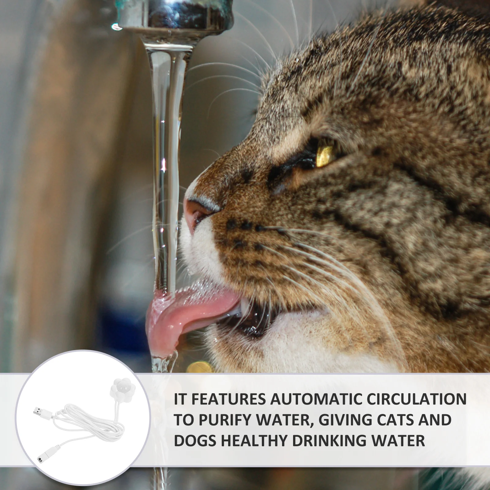 

Sensor for Pet Water Fountain Premium ABS Material Strong Induction Sensitivity Automatic Water Purification Convenient