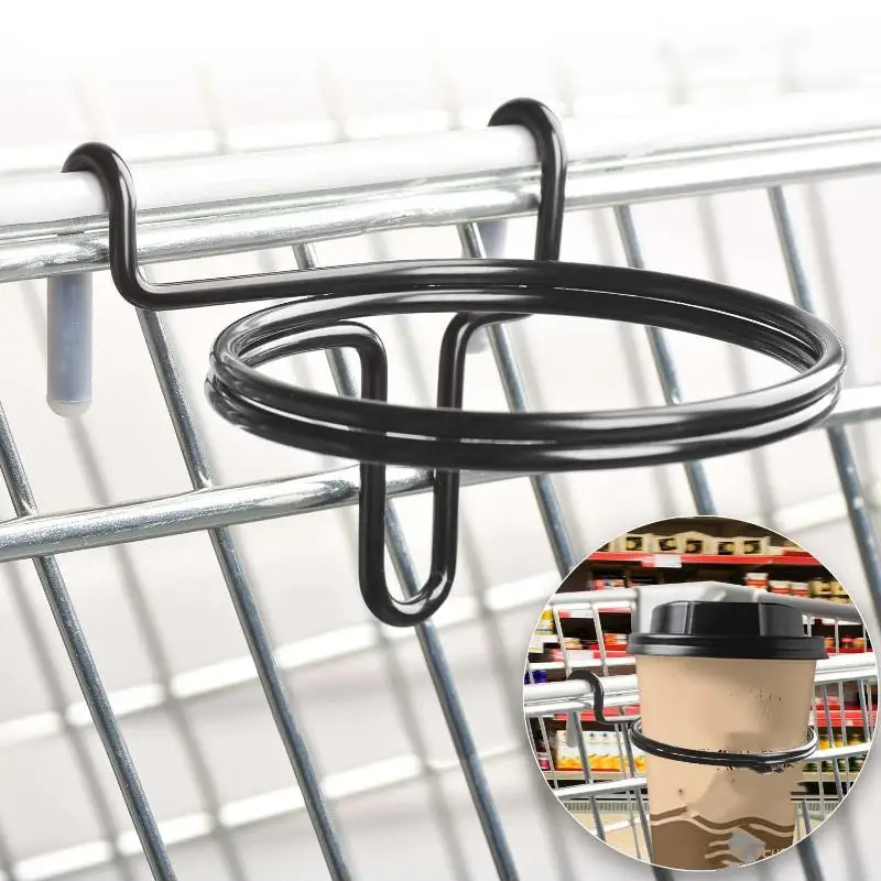 § Portable Shopping Cart Cup Holder Drink Holder For Hanging Daily Coffee Cup Milk Tea & Baby Bottles