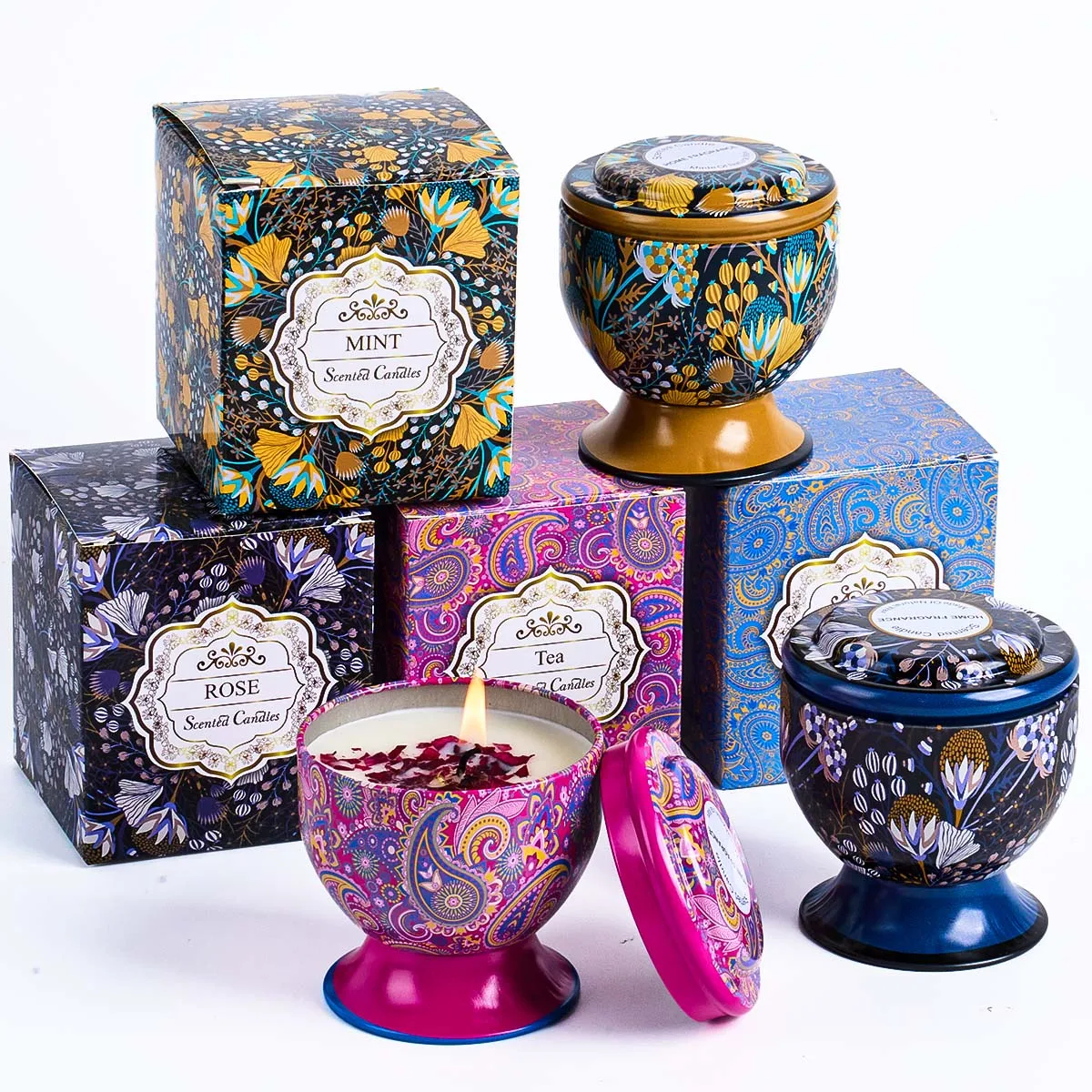 High-End Goblet Design Scented Candle Jar Valentine's Day Craft Gift Smokeless Romantic Incense Aromatherapy Festival Ornaments