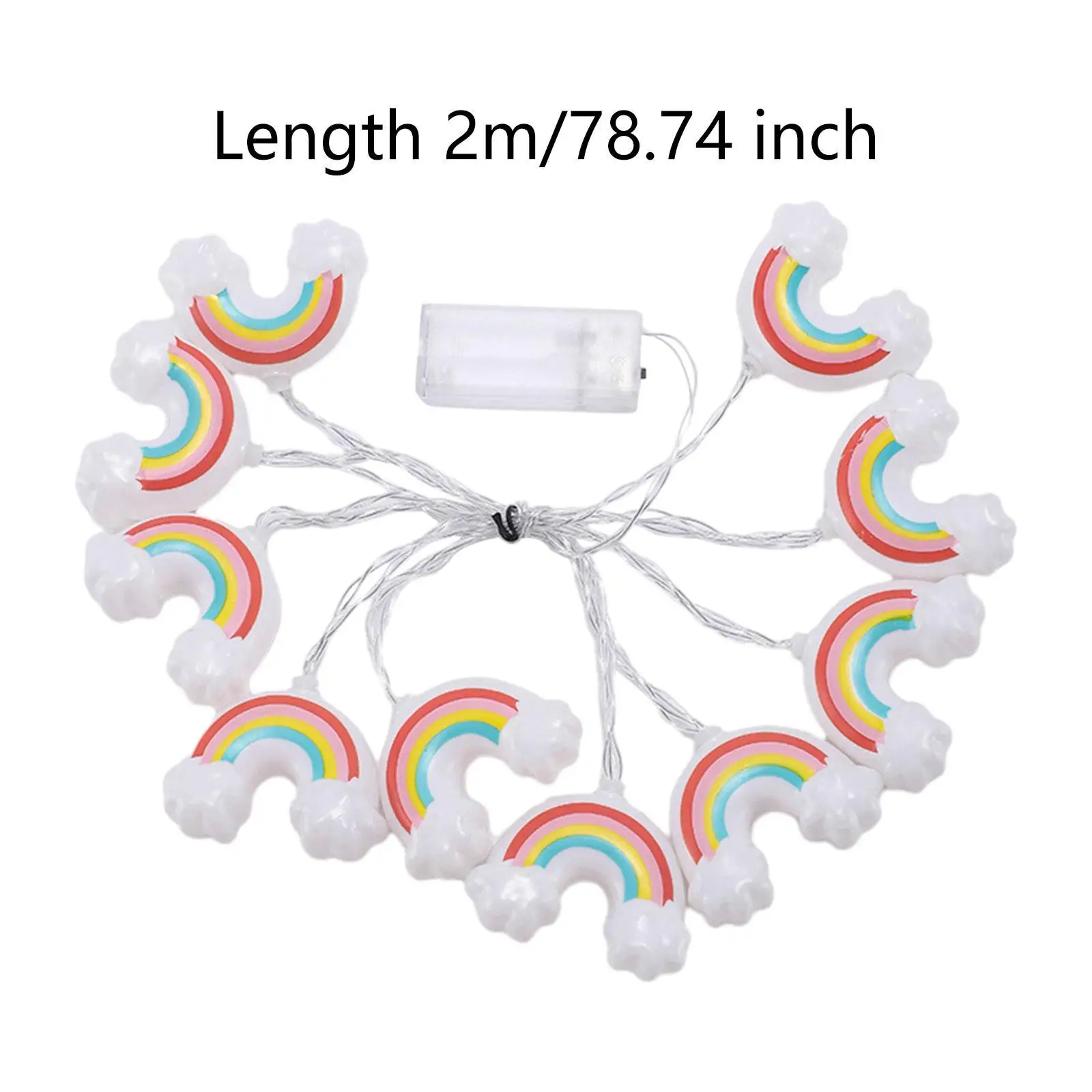 Rainbow String Light Practical Hanging Light for Garden Patio Indoor Outdoor