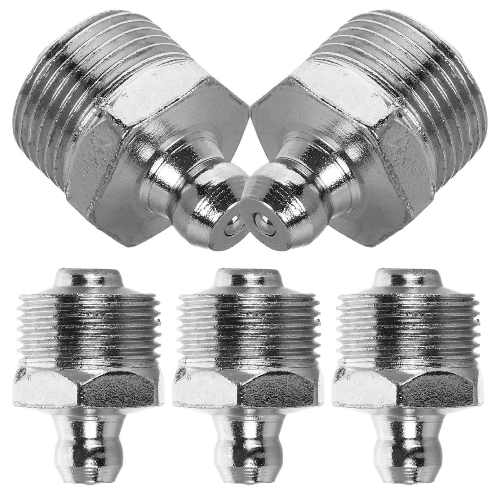 

5Pcs Stainless Steel Grease Nozzle Durable Fitting for Smooth Application Compatible with Various Sprayers Long-Lasting